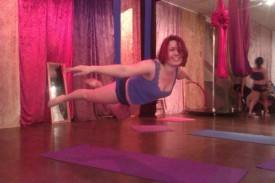 Get extra stretch and tone with flying fitness hammock classes. Taught by Tabitha Tease at Pink Kitten Dance School
